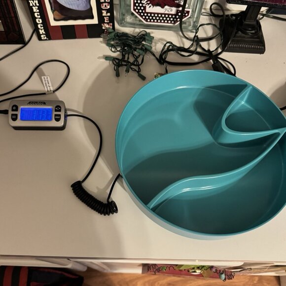 NWT Target Summer Chip & Dip Tray Teal Green Turquoise Melamine 2014 Collection - Picture 2 of 7